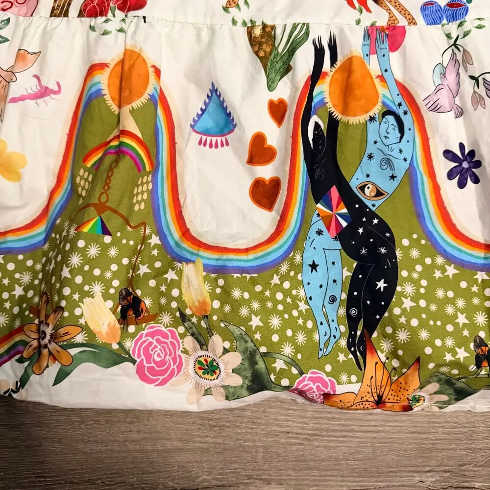 Bellambra Maxi Dress Funky Symbolism Summer whimsical Boho Size XL - Picture 4 of 7